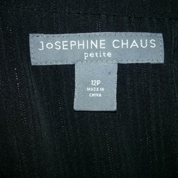 Josephine Chaus Black Blazer With Pin Stripes - Picture 2 of 2